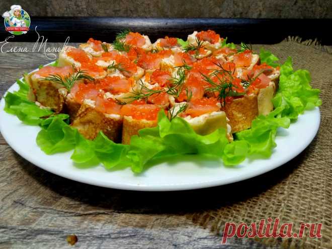 «Кнопки» закусочные с красной икрой — мои гости говорят: 