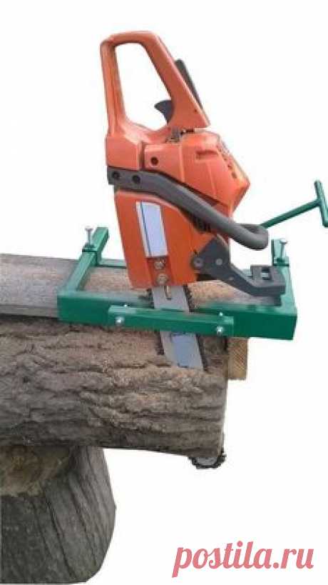 Chainsaw mill planking lumber boards milling vertical cut chain bar