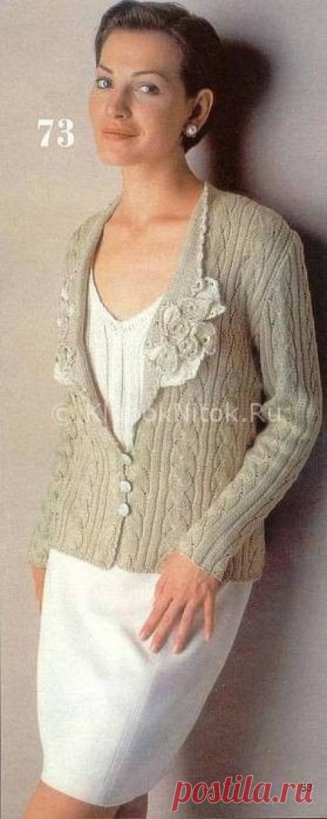Пастельный жакет | Вязание для женщин | Вязание спицами и крючком. Схемы вязания.