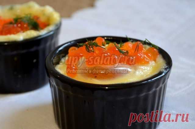 Запеченное яйцо с сыром. Рецепт с фото