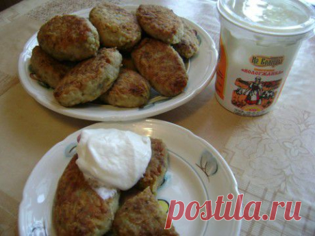 Картофельные котлетки с мясом и грибами