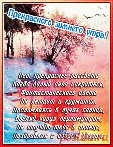 ПРЕКРАСНОГО ЗИМНЕГО УТРА!