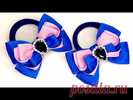 Удивительно красивые бантики из лент 🎀 Украшение Канзаши для волос
