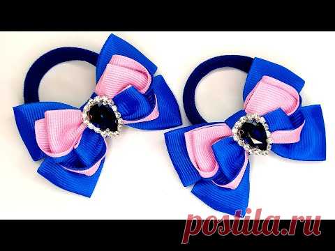Удивительно красивые бантики из лент 🎀 Украшение Канзаши для волос