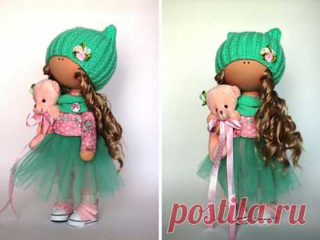 Rag doll Fabric doll Summer doll handmade by AnnKirillartPlace