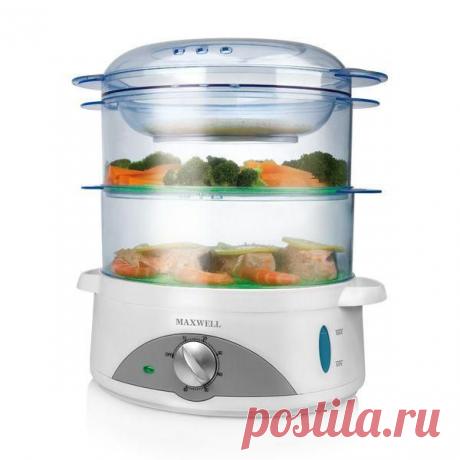 Пароварка Maxwell 1201MW(W)
1 590 руб.

доровая пища может быть вкусной! Совершенно справедливо считается, что наиболее полезная еда готовится бесконтактным способом, желательно на пару. Однако парные блюда приходятся по вкусу далеко не всем, да и процесс их приготовления традиционным способом не отличается простотой с удобством. Решить эту проблему поможет пароварка электрическая Maxwell. При ее использовании вкус пищи остается глубоким, насыщенным, ярким, продукты не теряют
