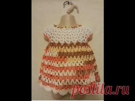 #Crochet Easy Baby Toddler Spring Summer Dress #TUTORIAL