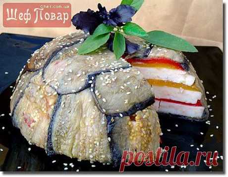 Террин из запеченных перцев, баклажанов и брынзы / Закуски / Рецепты / Шеф-повар – простые и вкусные кулинарные рецепты, фото-рецепты, видео-рецепты