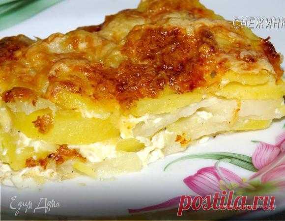 Картофель «Дофине». Ингредиенты: картофель, мускатный орех , сыр твердый