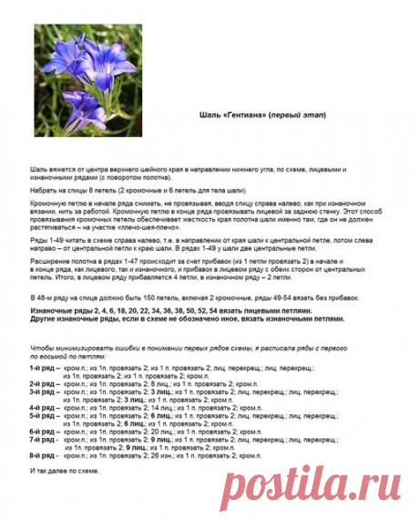 Помогите со схемой!! шаль Гентиана - Вязание - Страна Мам