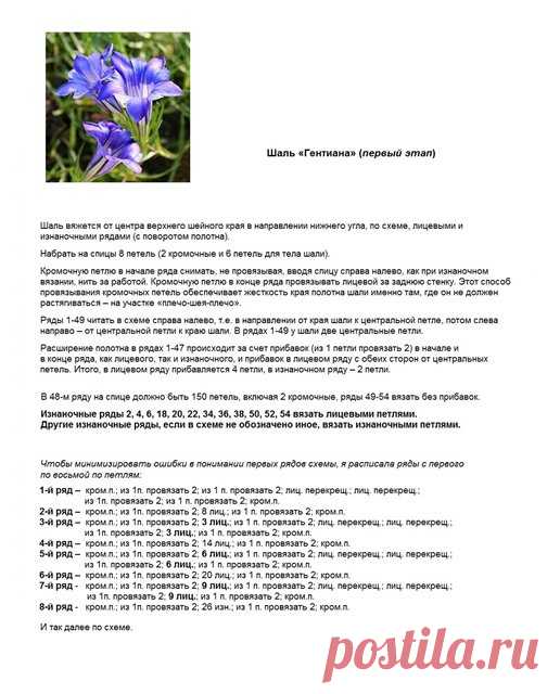 Помогите со схемой!! шаль Гентиана - Вязание - Страна Мам