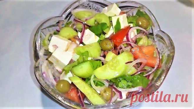 Греческий салат из овощей и сыра рецепт с фото пошагово и видео - 1000.menu