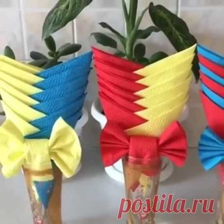 Красота из салфеток