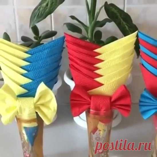 Красота из салфеток