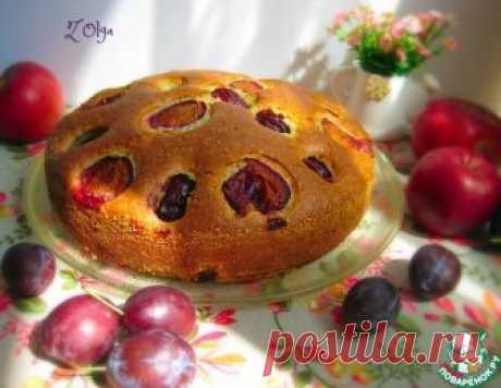 Пирог со сливами и яблоками – кулинарный рецепт