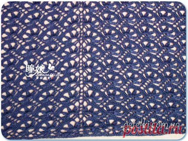 Красивая шаль крючком. Схема вязания