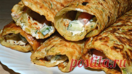 Кабачковые блины с начинкой