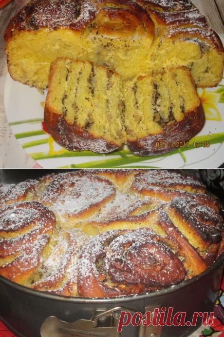 Булочки "Синабон" на тыквенном тесте с глазурью из сливочного сыра