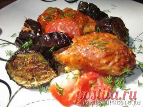 Курица с баклажанами - пошаговый рецепт с фото | И вкусно и просто
