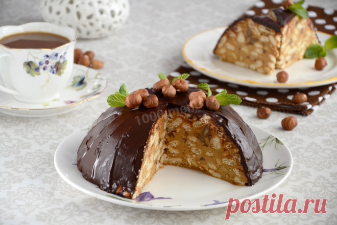Торт из рыбок со сгущенкой и сметаной в шоколадной глазури рецепт с фото пошагово и видео - 1000.menu