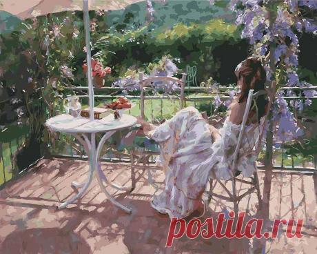 935-AB Утро на террасе Белоснежка