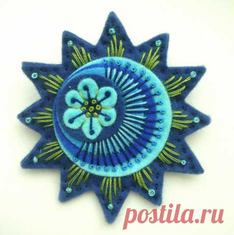 STARBURST FELT BROOCH IN FRENCH NAVY | Flickr - Photo Sharing!