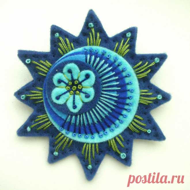 STARBURST FELT BROOCH IN FRENCH NAVY | Flickr - Photo Sharing!