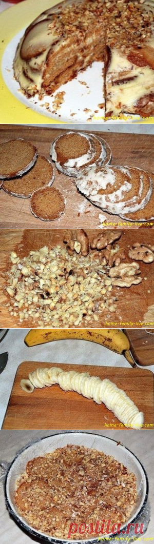 Торт из пряников без выпечки/Сайт с пошаговыми рецептами с фото для тех кто любит готовить