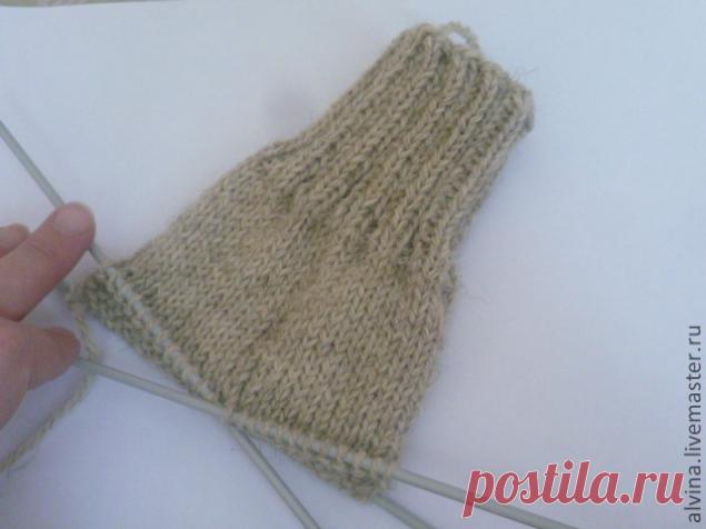 Вязаные шерстяные носки с "запаской"