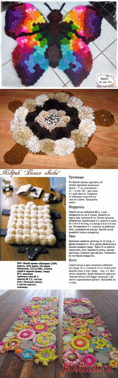 Коврики из помпонов