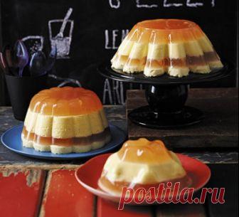 Флан с круша и ментово