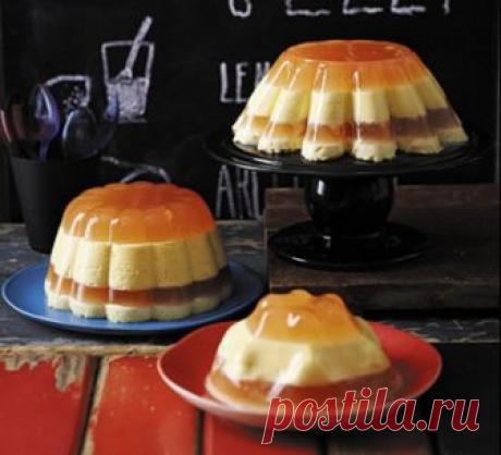 Флан с круша и ментово