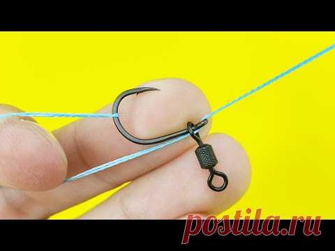 САМЫЕ НЕОБЫЧНЫЕ РЫБОЛОВНЫЕ УЗЛЫ! Лучшие для крючка и вертлюга! Прежде, чем завязывать узел на монолеске, опытные рыбаки советуют подержать ее на солнце, чтобы материал стал более мягким. Любой узел должен быть надёжным и крепким, чтобы рыба не могла его развязать своими рывками, когда будит происходить поклевка. Очень важно: перед тем как затянуть любой узел, нужно обязательно узел смочить водой или слюной, для исключения перегрева лески или шнура. Узлы для рыбалки использую такие: palomar knot,