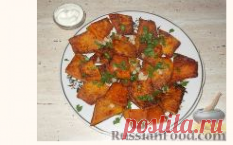 Рецепт: Жареная тыква с чесноком на RussianFood.com