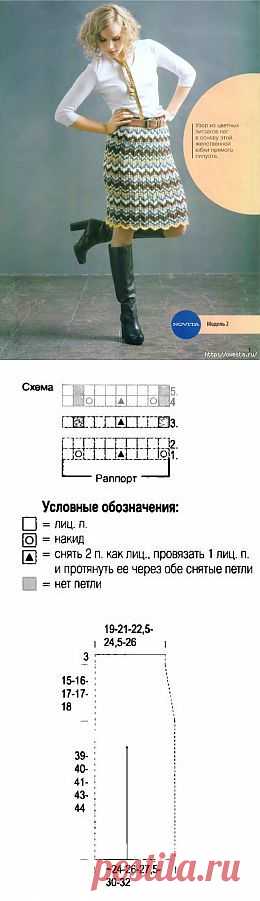 Юбка в полоску.