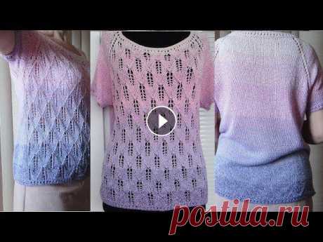 Кофточка спицами из YarnArt FLOWERS реглан сверху. Часть 1. Росток 1-10 ряды Размер 50. Спицы № 2,5. Схема узора по переду использована от шали КИРИ. Схема шали в свободном доступе. Расход пряжи 165 гр.Кофточка спицами из YarnA...