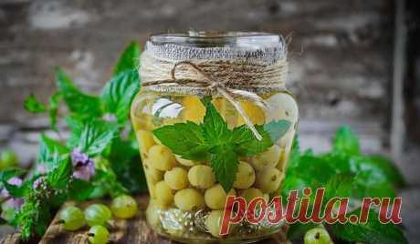 Компот из крыжовника Мохито на зиму