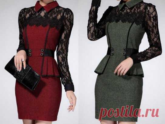 ПЛАТЬЕ С БАСКОЙ
Выкройка на размеры с 36 по 56