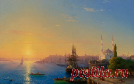 Художник И. К. Айвазовский Вид Константинополя и Босфорского залива, 1856   |   Pinterest • Всемирный каталог идей