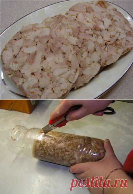 Куриный рулет в бутылке | Банк кулинарных рецептов