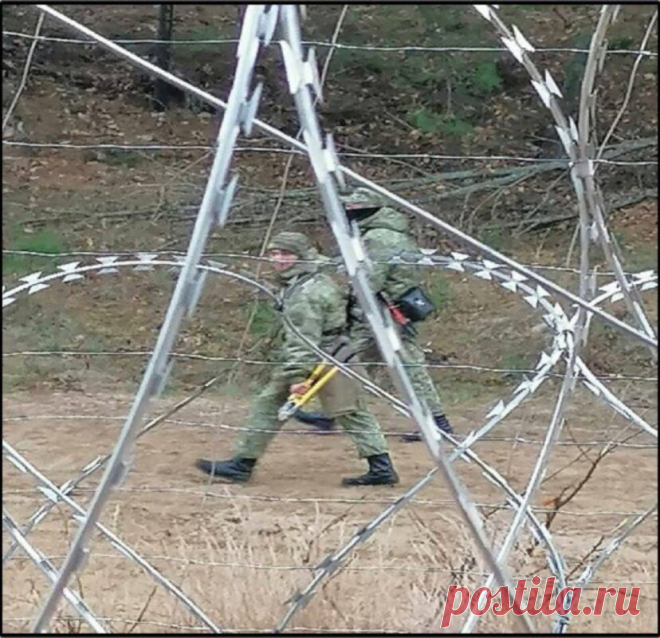В Польше сфотографировали беларусских пограничников с приспособлением для резки металла — REFORM.by