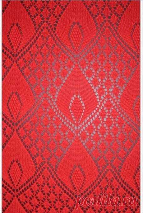 Красивый палантин спицами