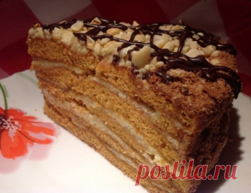 Медовый заварной торт