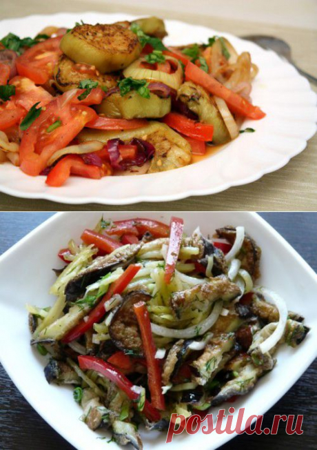 Салаты из баклажанов с курицей