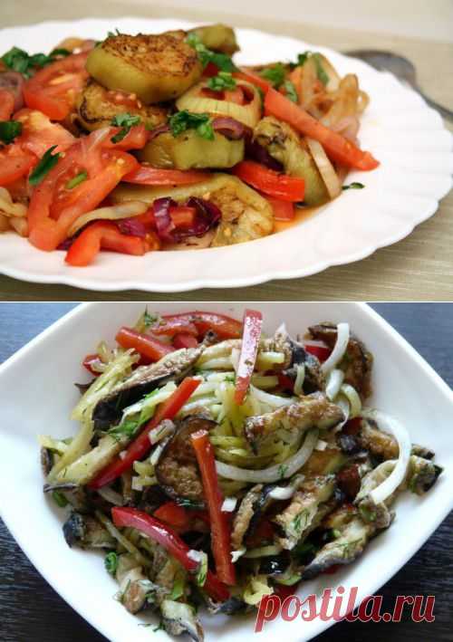 Салаты из баклажанов с курицей