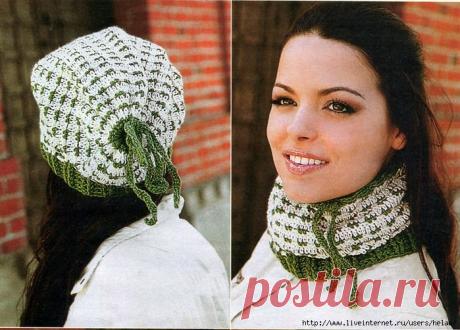 Трансформер - шапочка/снуд крючком..