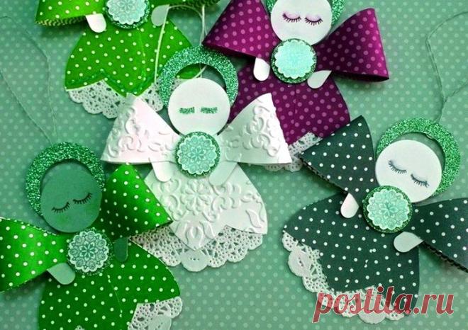Новогодние украшения из бумаги своими руками | 33 Поделки