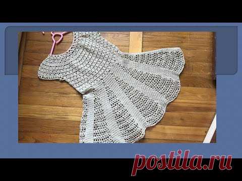 Платье крючком на девочку.Круглая кокетка.Расчеты.Часть 1.