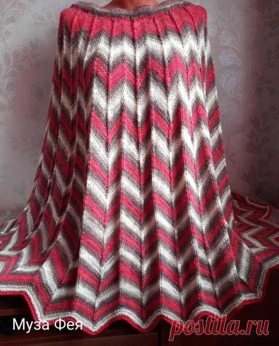 Юбка Миссони из секционной пряжи спицами.