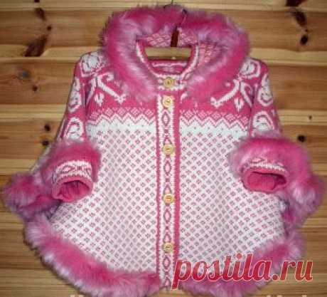 Панчо для девочки - Шерстинка - вязание для детей и взрослых